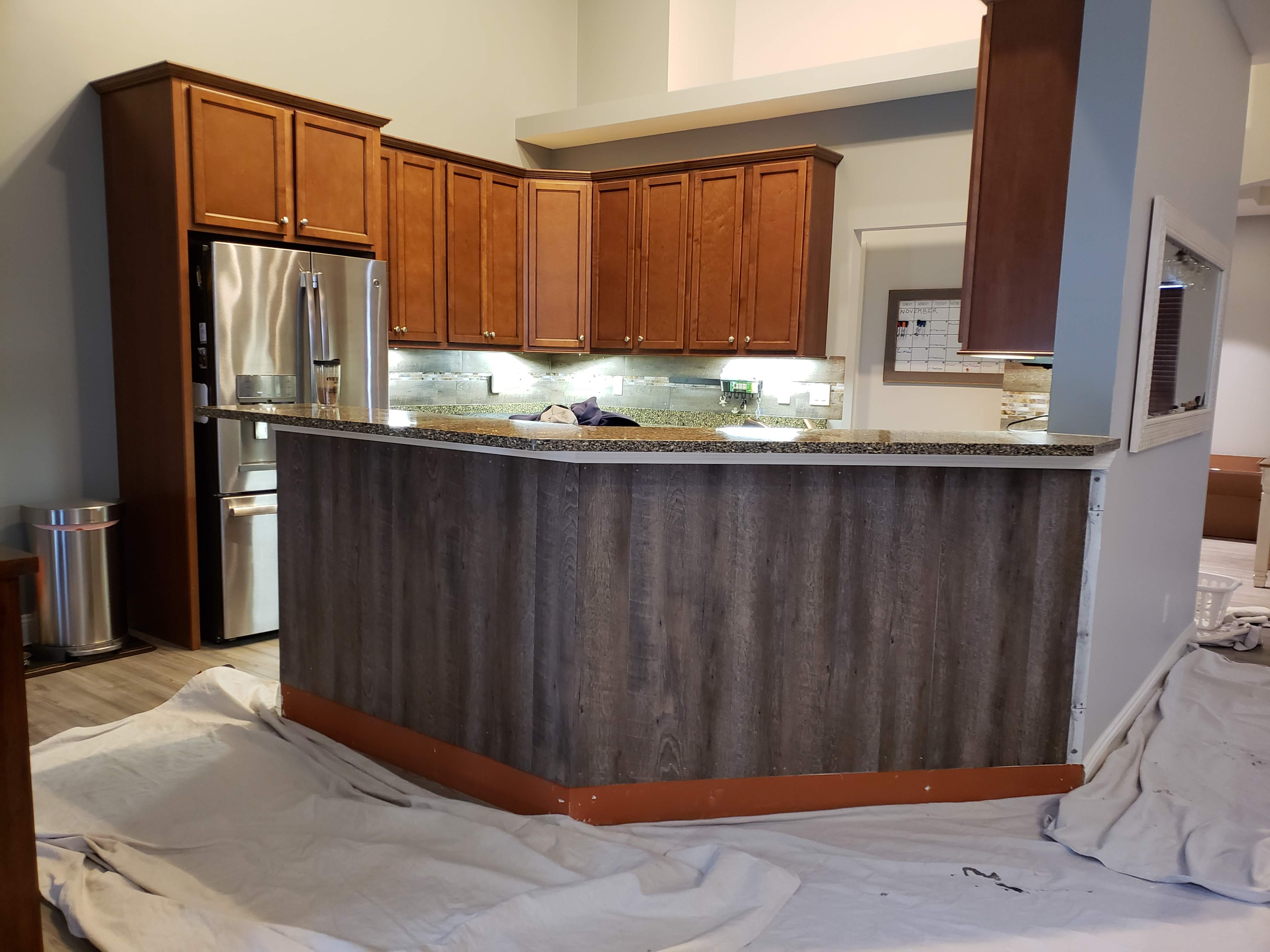 Before and After Island/Peninsula Trim Packages